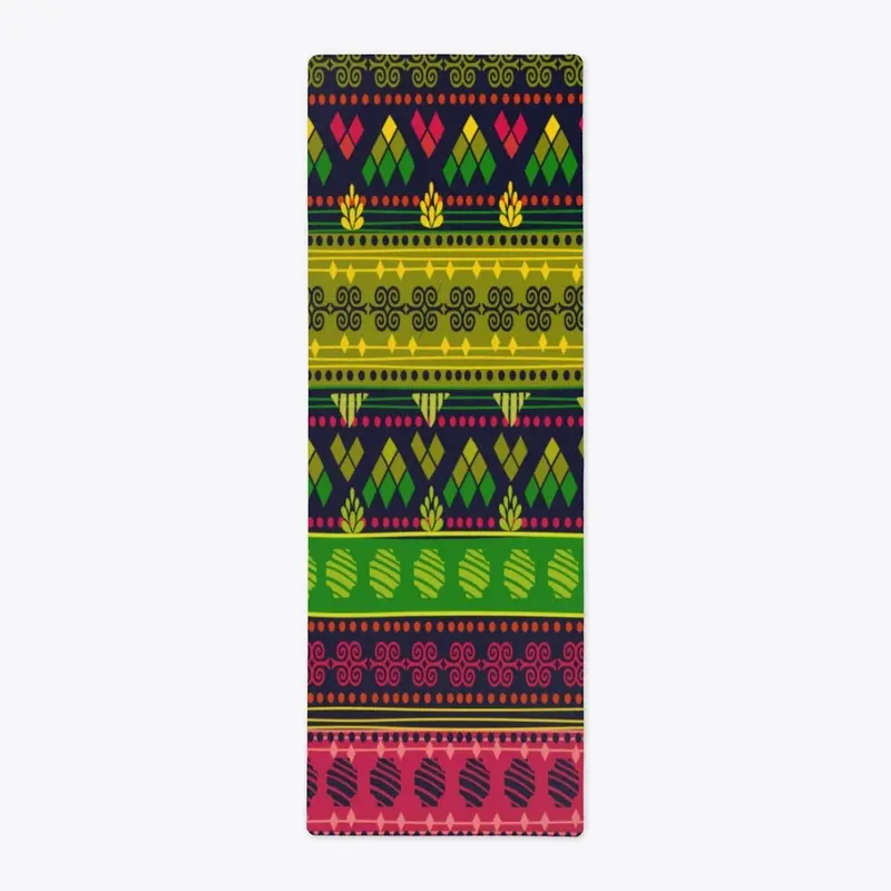 Black Red Green Yellow Seamless Design